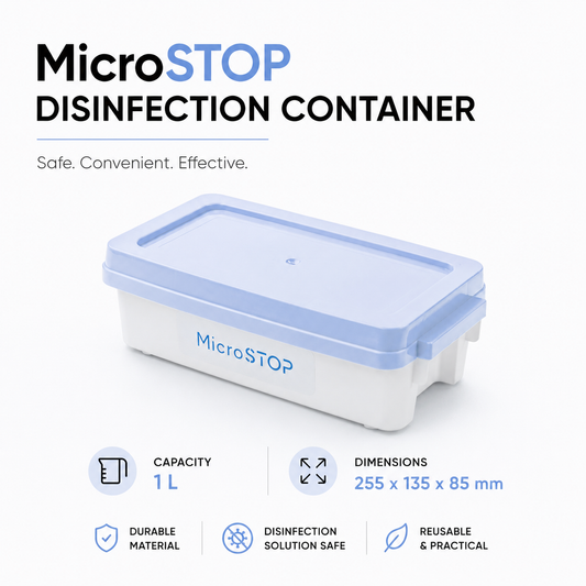 Disinfection container microstop 1l. (blue)