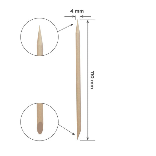 STALEKS EXPERT Orange stick wooden, 110 mm (100 pcs)
