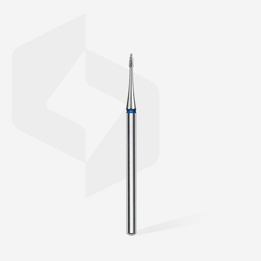 STALEKS EXPERT Diamond nail drill bit flame mini blue, head diameter 1 mm, working part 3 mm