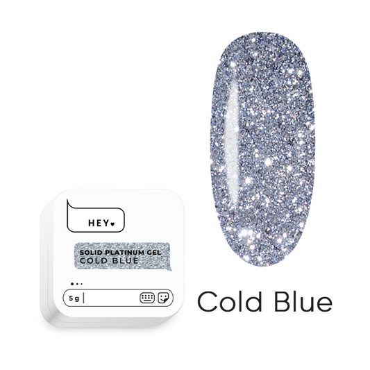 HEYLOVE Solid Platinum Gel Nail Polish Cold Blue Liquid Foil 5 g