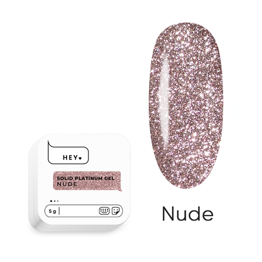 HEYLOVE Solid Platinum Gel Nail Polish Nude Liquid Foil 5 g