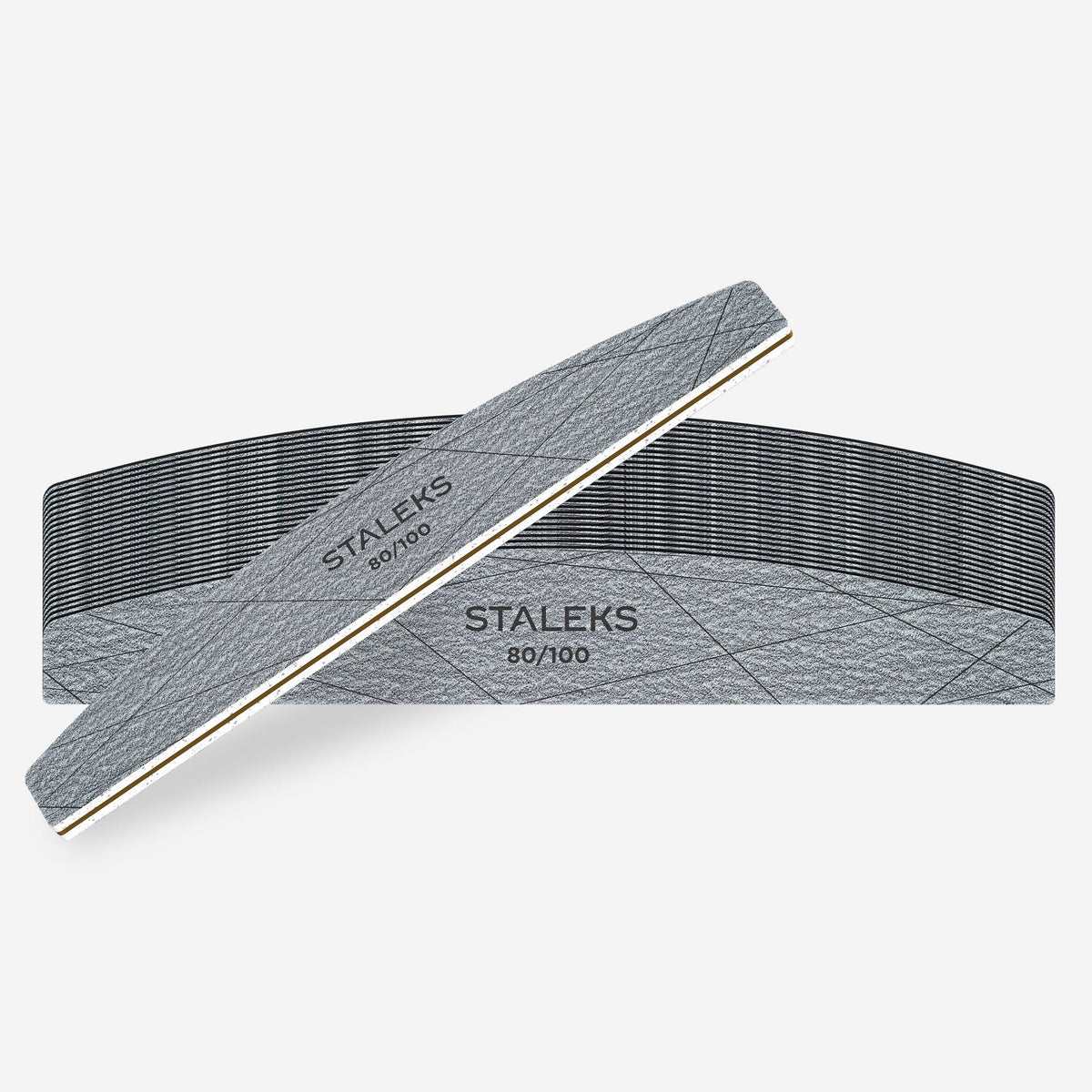 STALEKS SMART 40 80/100 grit Mineral nail file for nails crescent, (25 pcs)