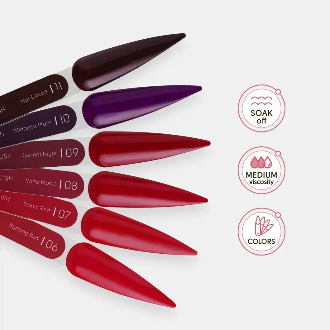 SHELLY. Gel Polish #09, Garnet Night, 12 ml.