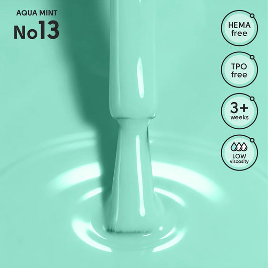 SHELLY. Gel Polish #13, Aqua Mint, 12 ml