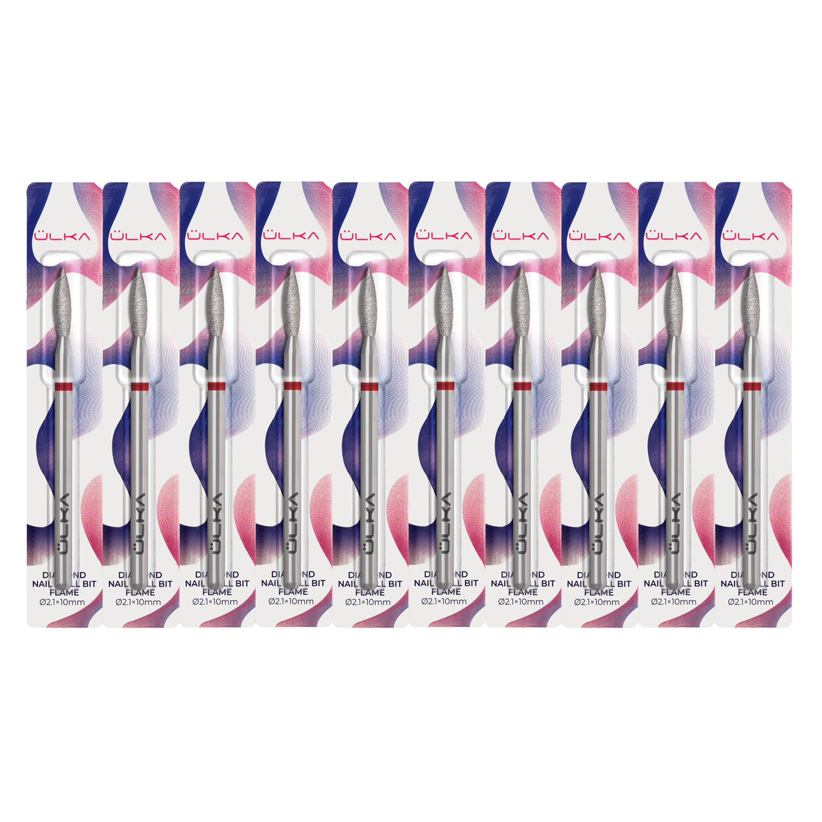 ÜLKA Drill Bit Diamond Flame Red Ø2,1 / 10 mm