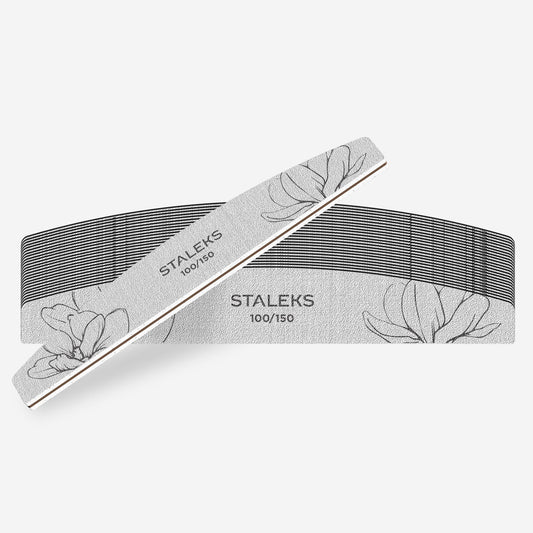 STALEKS EXPERT 40 Crescent mineral nail file, 100/150 grit (25 pc)