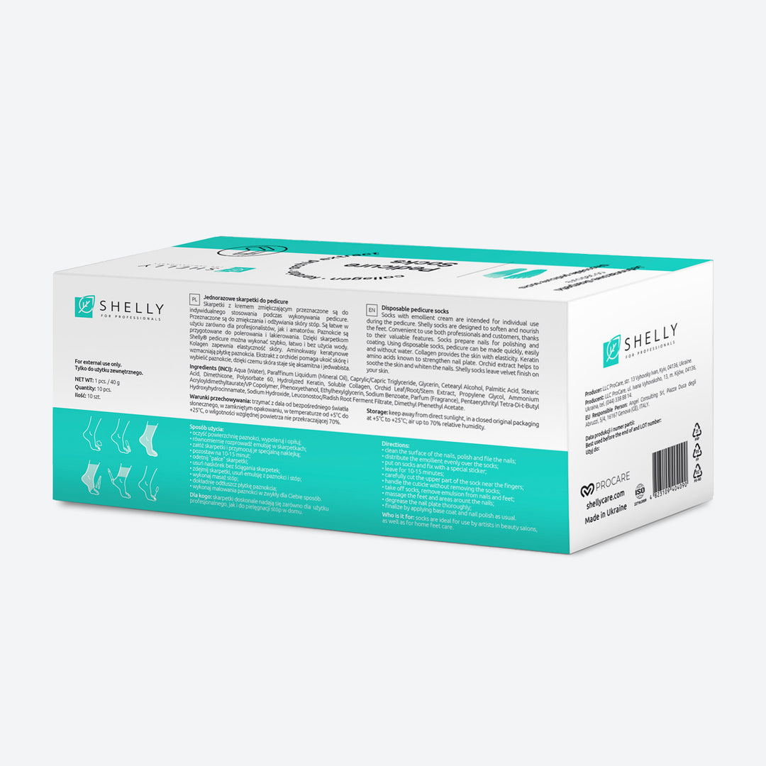PEDICURE SOCKS PACK Professional waterless pedicure in just 15 minutes 10 pcs