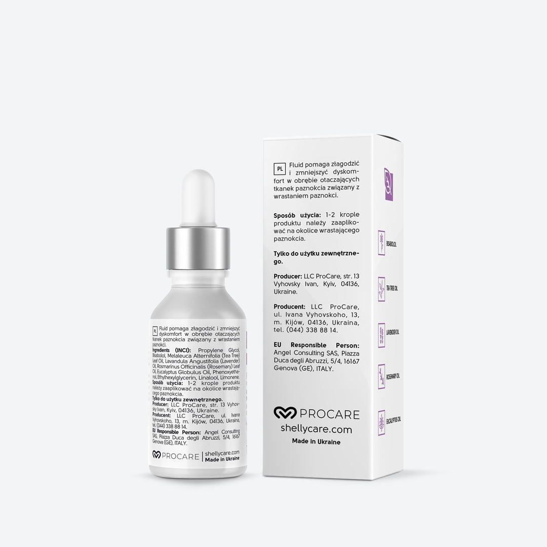 FLUID FOR THE PROBLEM OF AN INGROWN NAIL Gentle relief for ingrown nails and irritated skin 10 ml