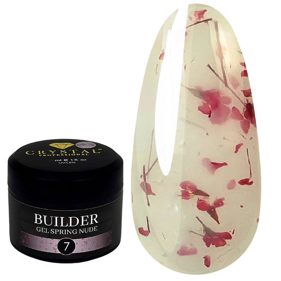 Builder Gel Spring Nude №7 30ml Crystal Professional HEMA & TPO Free