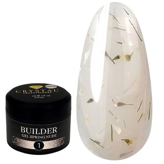 Builder Gel Spring Nude №1 30ml Crystal Professional HEMA & TPO Free