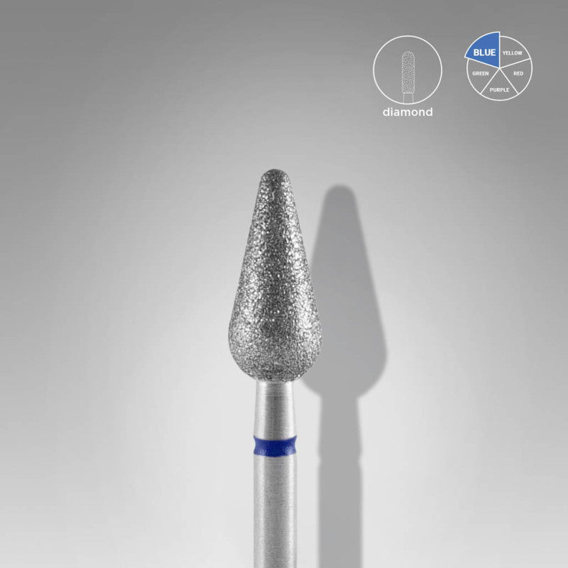 STALEKS PRO Expert Diamond bur Rounded Pear, Blue 5 x 12 mm