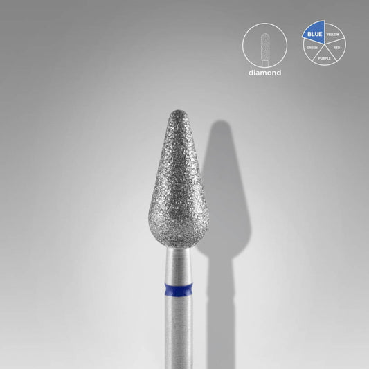 STALEKS PRO Expert Diamond bur Rounded Pear, Blue 5 x 12 mm
