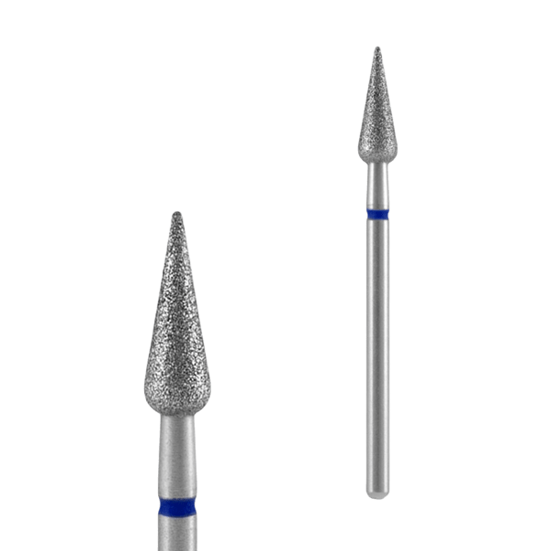 STALEKS PRO EXPERT Diamond cutter Pear sharp Blue (blue) 4 x 12 mm
