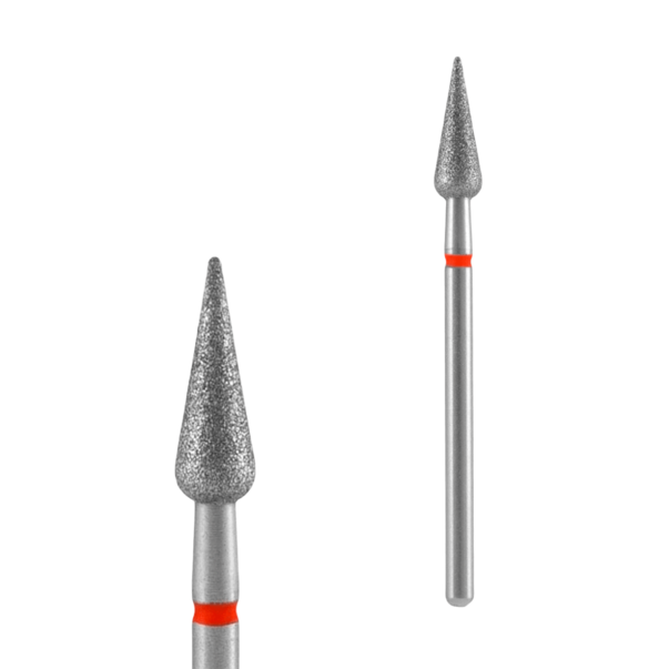 Staleks Pro Diamond cutter Pear sharp red EXPERT 4 x 12 mm