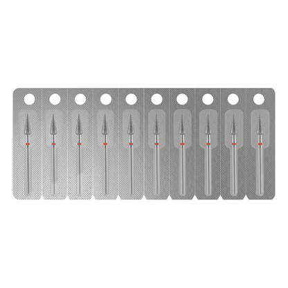 Staleks Pro Diamond cutter Pear sharp red EXPERT 4 x 12 mm