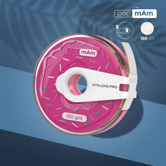 STALEKS PRO EXPERT White papmAm Replaceable File Tape with Clip 150 Grit