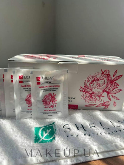 Shelly HAND & NAIL CREAM With collagen, elastin and peony extract,  sachet 4ml