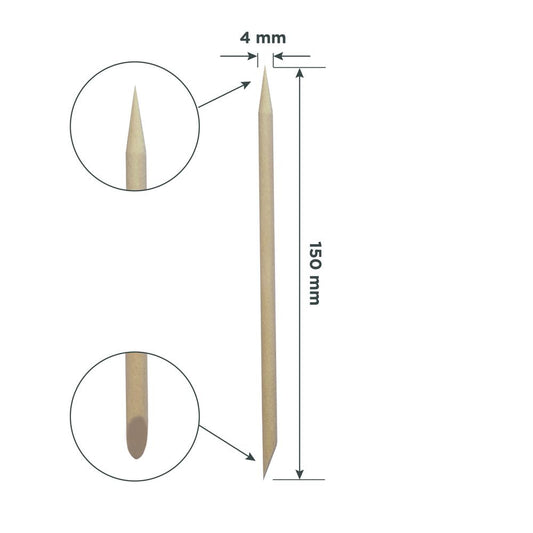 STALEKS EXPERT Orange stick wooden, 150 mm (100 pcs)