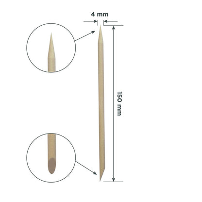 STALEKS EXPERT Orange stick wooden, 150 mm (10 pcs)