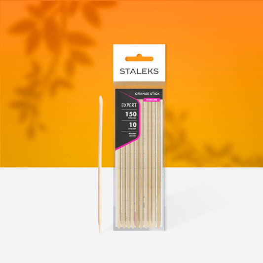 STALEKS EXPERT Orange stick wooden, 150 mm (10 pcs)