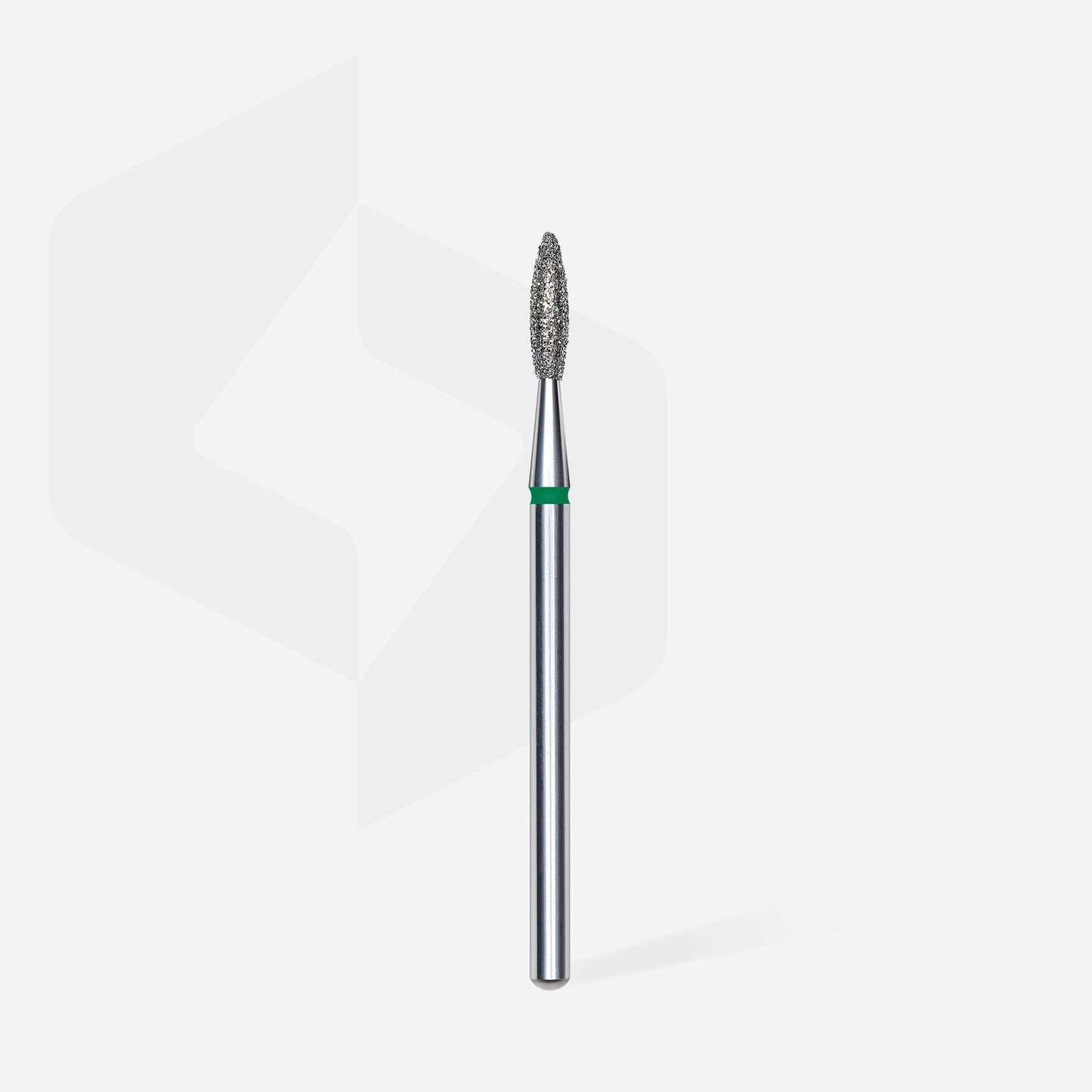 STALEKS EXPERT Diamond nail drill bit flame green, head diameter 2,1 mm, working part 8 mm