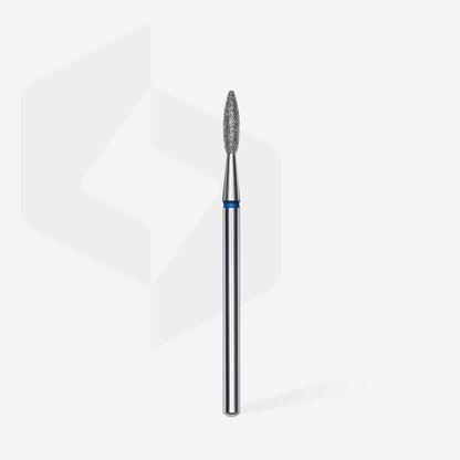STALEKS EXPERT Diamond nail drill bit flame blue, head diameter 2,1 mm, working part 8 mm