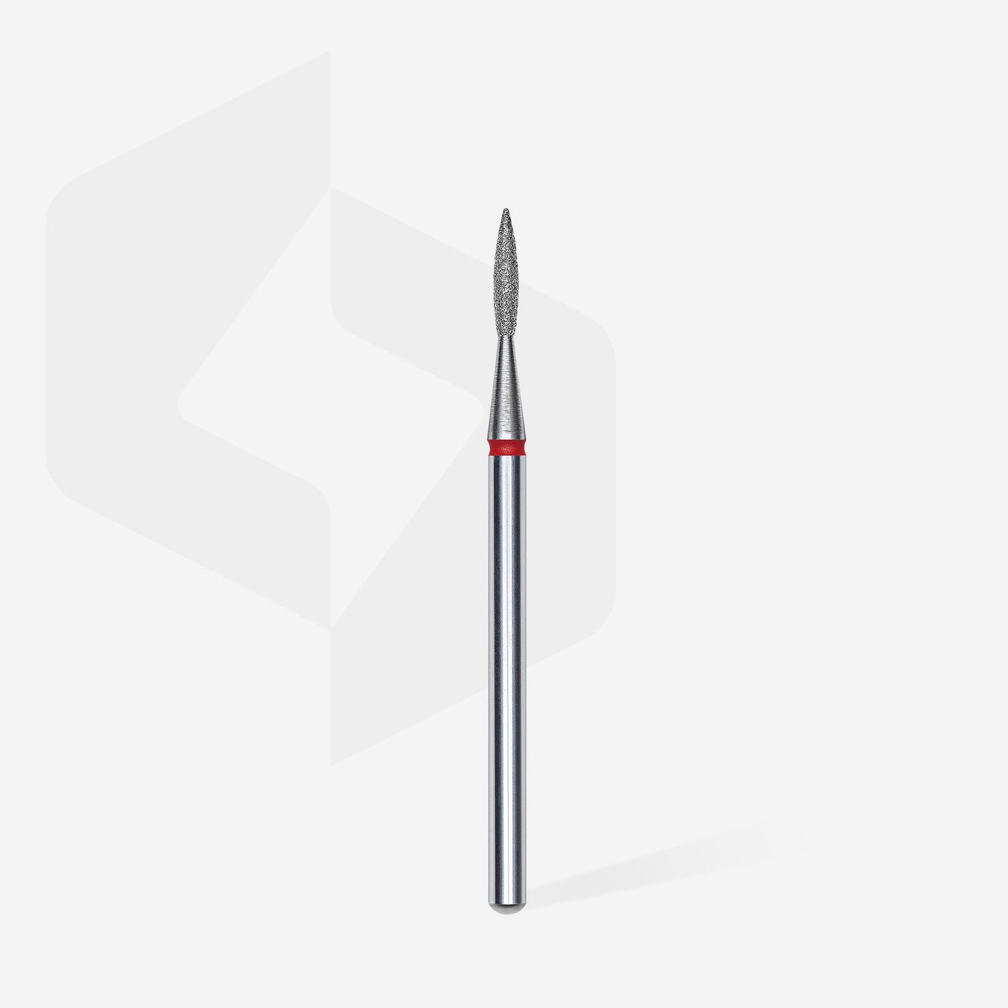 STALEKS EXPERT Diamond nail drill bit pointed flame red, head diameter 1,6 mm, working part 8 mm