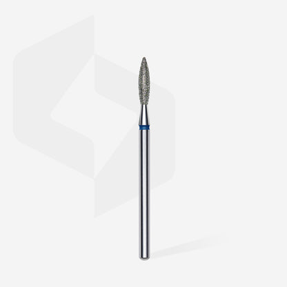 STALEKS EXPERT Diamond nail drill bit flame blue, head diameter 2,3 mm, working part 10 mm
