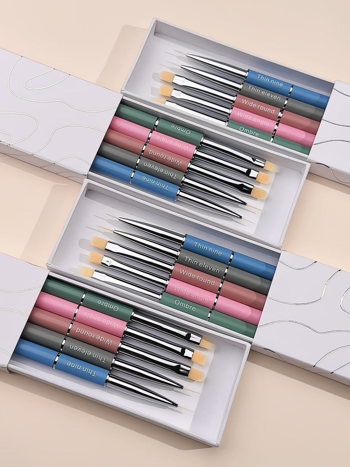 HEYLOVE Nail brushes set (5 pcs)