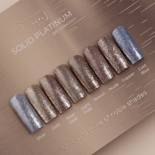 HEYLOVE Solid Platinum Gel Nail Polish Set 5 pcs x 5 g
