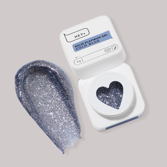 HEYLOVE Solid Platinum Gel Nail Polish Cold Blue Liquid Foil 5 g