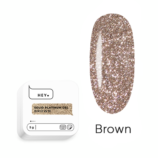 HEYLOVE Solid Platinum Gel Nail Polish Brown Liquid Foil 5 g