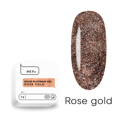 Gel nail polish liquid foil HEYLOVE Solid Platinum Gel Rose Gold 5 g
