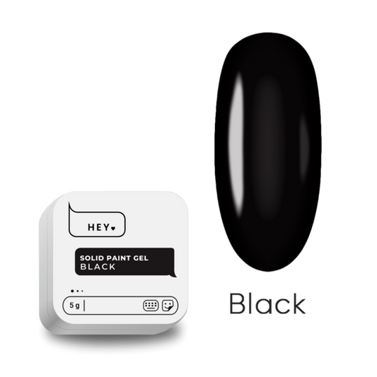 HEYLOVE Solid Paint Gel Black Nail Gel 5 g