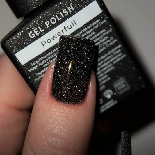 HEYLOVE Reflective Gel Polish Powerfull, 15 ml, Black
