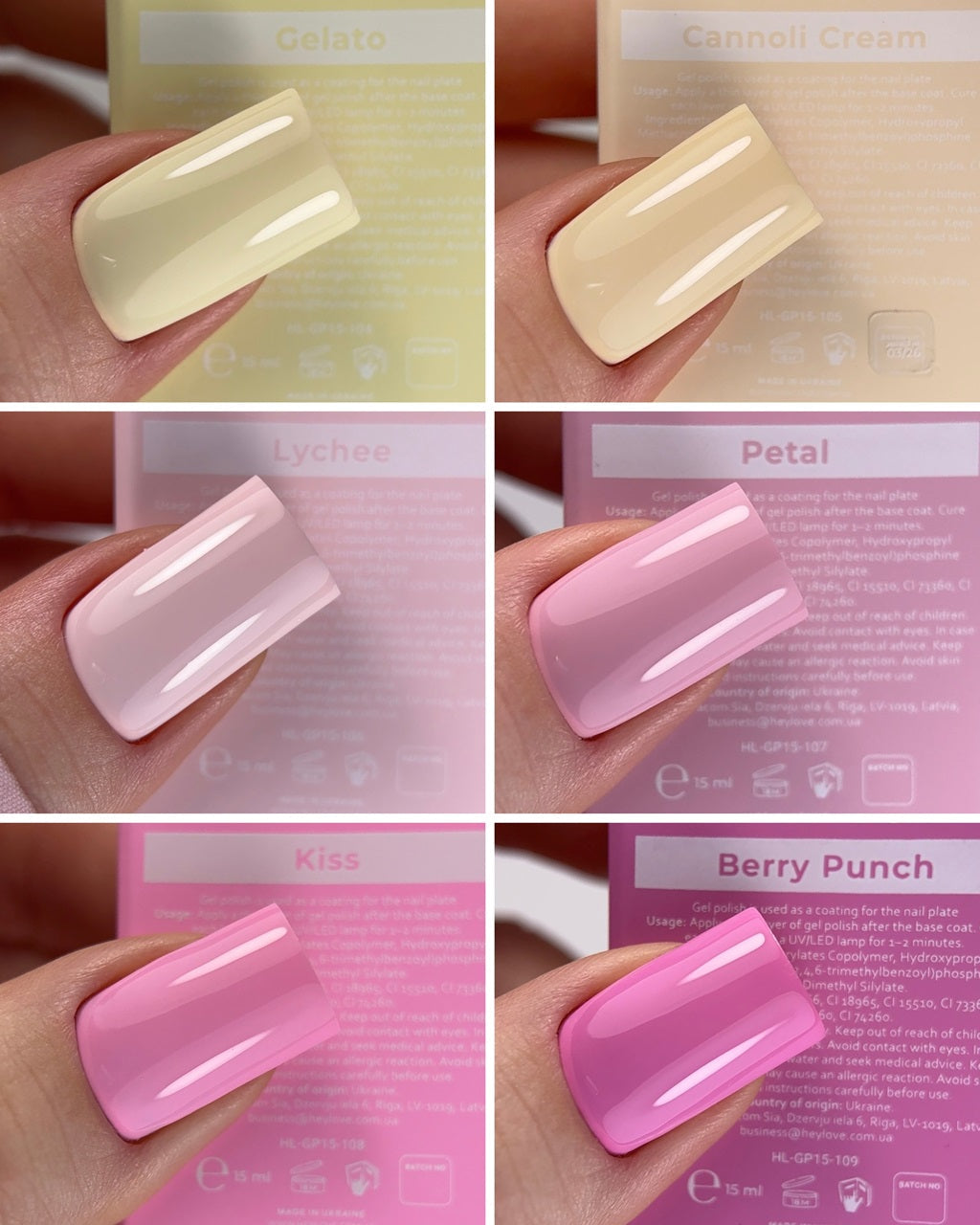 HEYLOVE. Gel Polish, LYCHEE, 15 ml