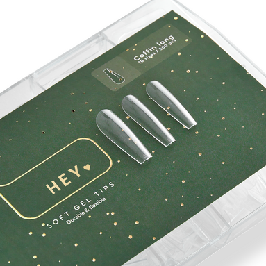 HEYLOVE Gel Tips, Coffin Long, 500 pcs, ballerina long, 500 pcs