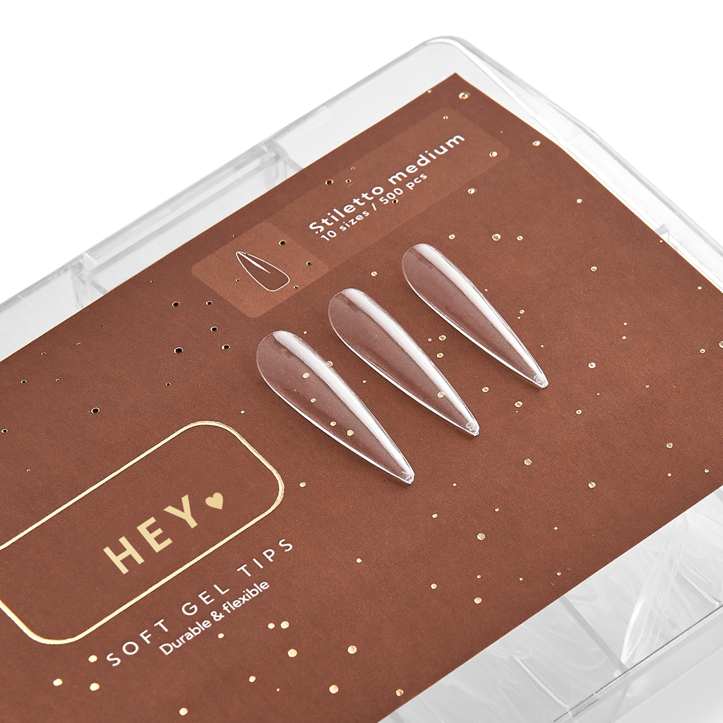 HEYLOVE Gel Tips Stiletto Medium (500pcs)