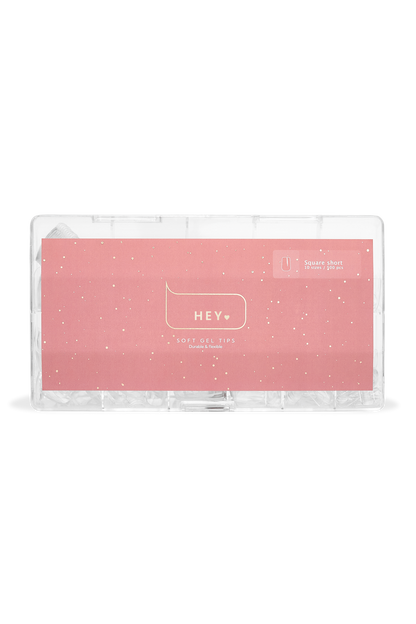 HEYLOVE Gel Tips, Square Short, short square, 500 pcs