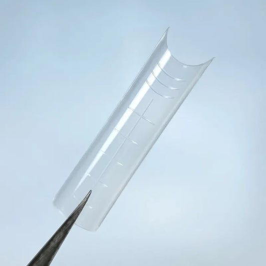 LUNAMOON Skeleton Arched Square Dual Forms for Nail Extensions, 120 pcs