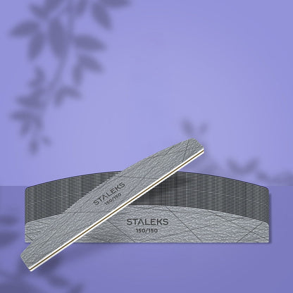 StaleksPro Smart 40, 150/150 Mineral Half Moon Nail File (25pcs)