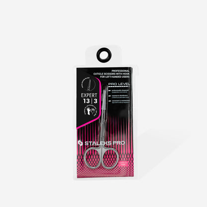 STALEKS EXPERT 13/3  TYPE 3 Professional cuticle scissors with hook for left-handed users