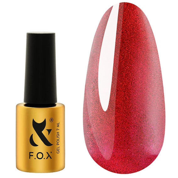 Gel polish FOX Cat Eye 010 red 7 ml