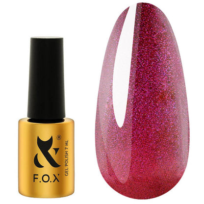 Gel polish FOX Cat Eye 011 crimson 7 ml
