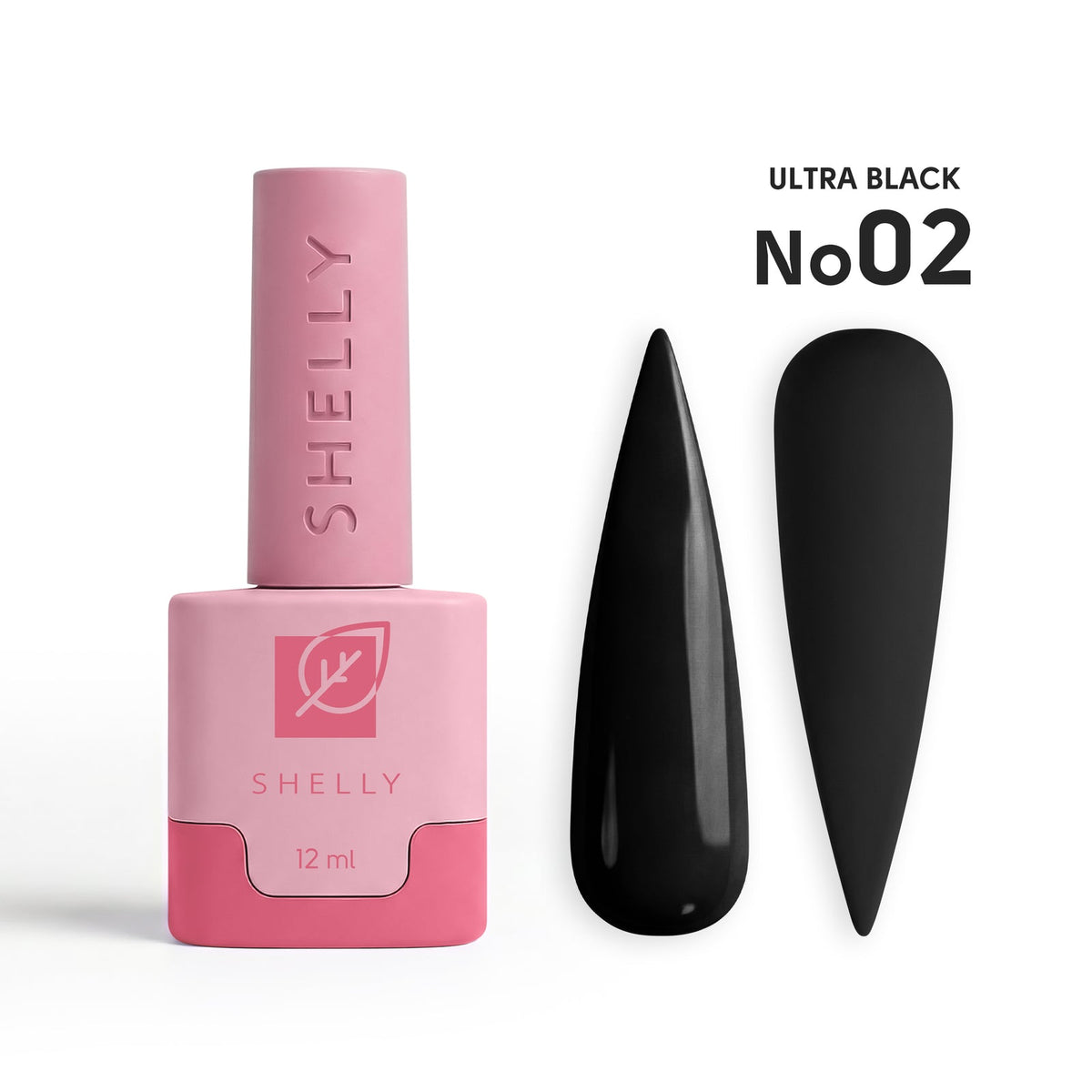 Shelly Gel polish 02 Ultra Black, 12ml