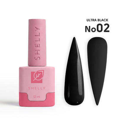 Shelly Gel polish 02 Ultra Black, 12ml