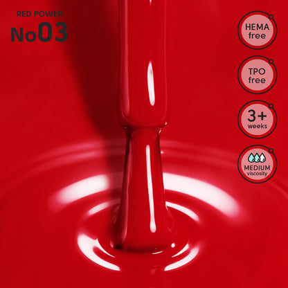 Shelly Gel polish 03 Red Power , 12ml