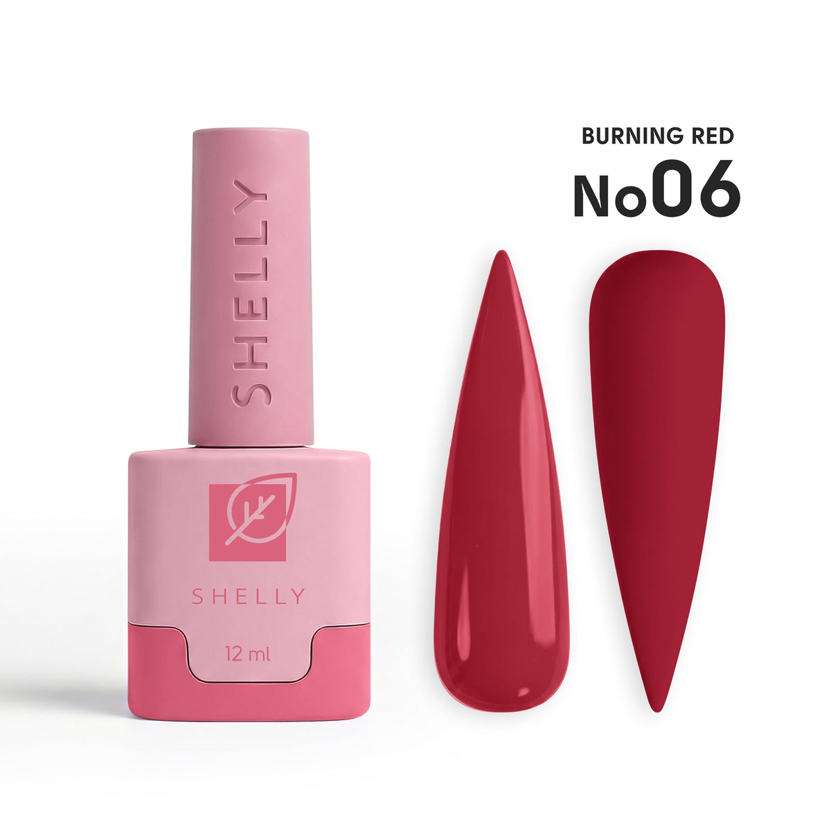 Shelly Gel polish 06 Burning Red , 12ml