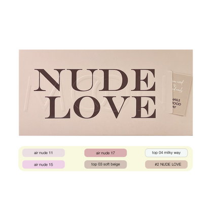 Moon Full Nude Love Set No. 2, 5+1 (3 gel polishes, 2 top coats + NON-WIPE TOP with UV filter), 9 ml