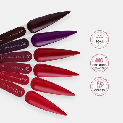 SHELLY. Gel Polish #08, Wine Mood, 12 ml